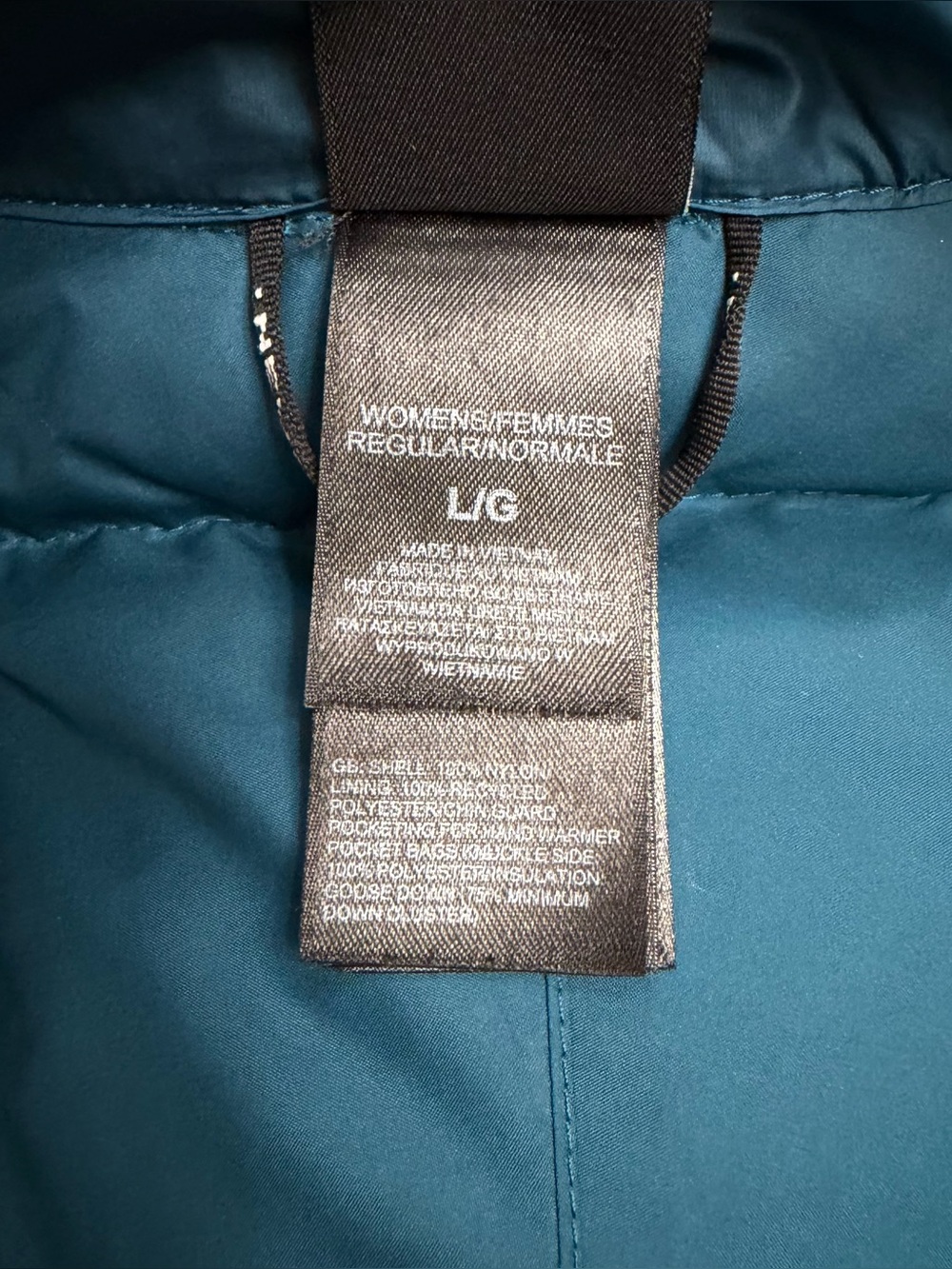 The North Face Metropolis Parka 600 Fill Down Teal Blue Women’s Size L - Picture 9 of 11